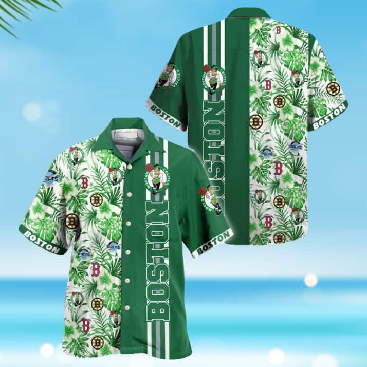 Trending NBA Boston Celtics Hawaiian Shirt Flora Tone Green Trendy Summer Gift