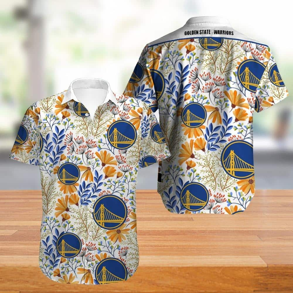 Flora NBA Golden State Warriors Hawaiian Shirt Best Beach Gift