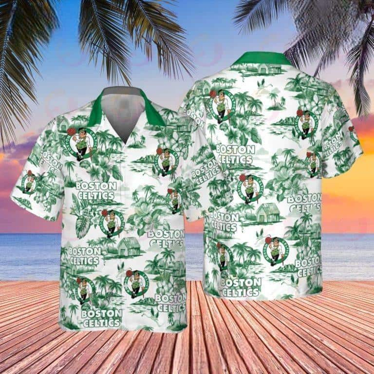 Aloha Boston Celtics Hawaiian Shirt Green Island Beach Gift For Friend