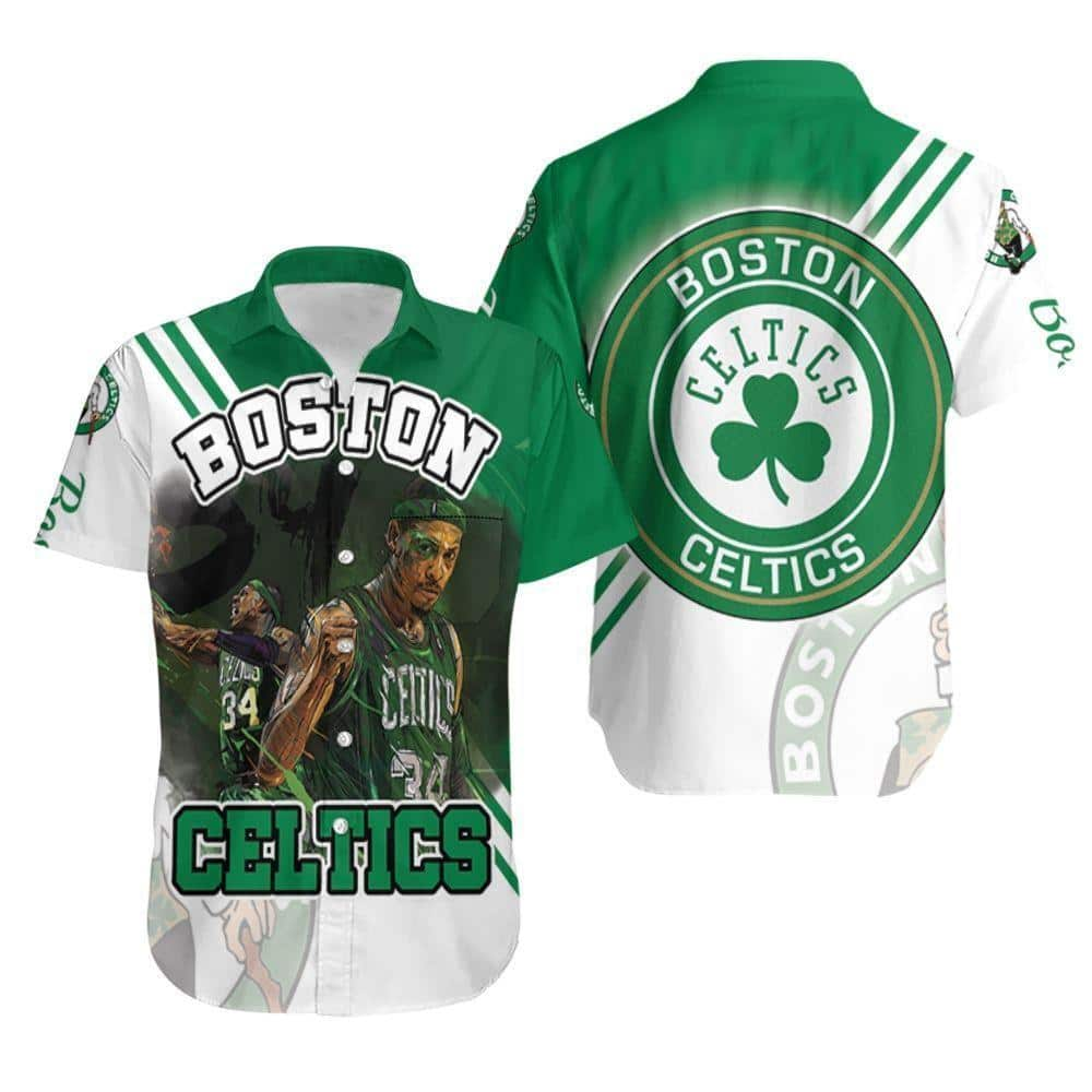 Cool Boston Celtics Hawaiian Shirt Paul Pierce 34 Gift For Friend