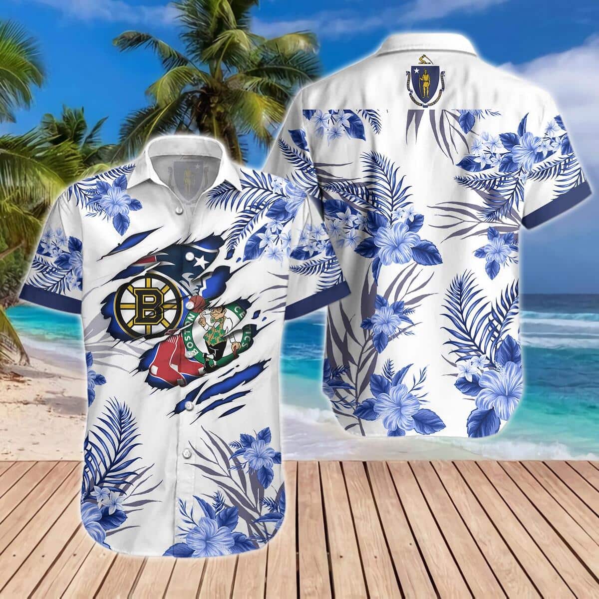Aloha Boston Celtics Hawaiian Shirt Gift For Boyfriend