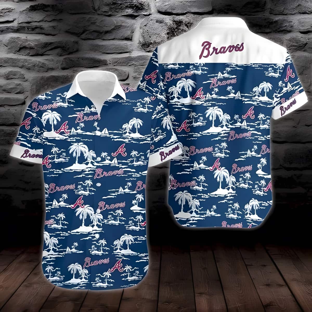 Vintage Atlanta Braves Hawaiian Shirt Beach Gift For Baseball Lovers