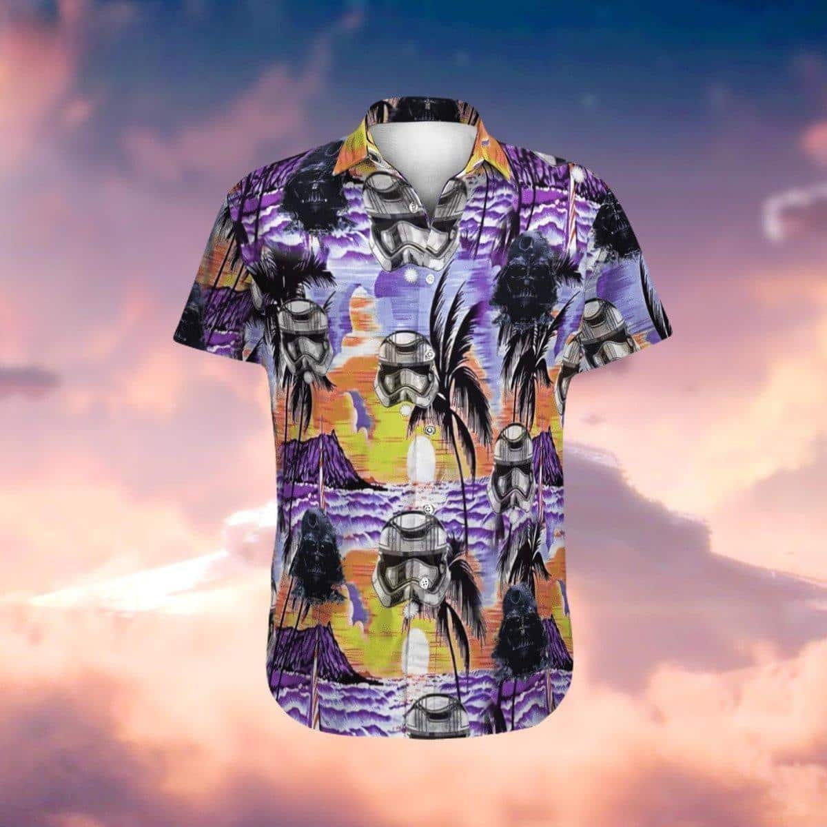 Darth Vader & Stormtrooper Star Wars Hawaiian Shirt Beach Gift For Family Darth Vader & Stormtrooper Star Wars Hawaiian Shirt Beach Gift For Family