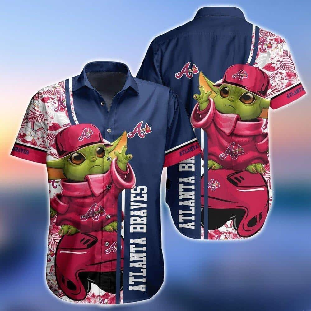 Aloha Atlanta Braves Hawaiian Shirt Baby Yoda Gift For Star Wars Lovers