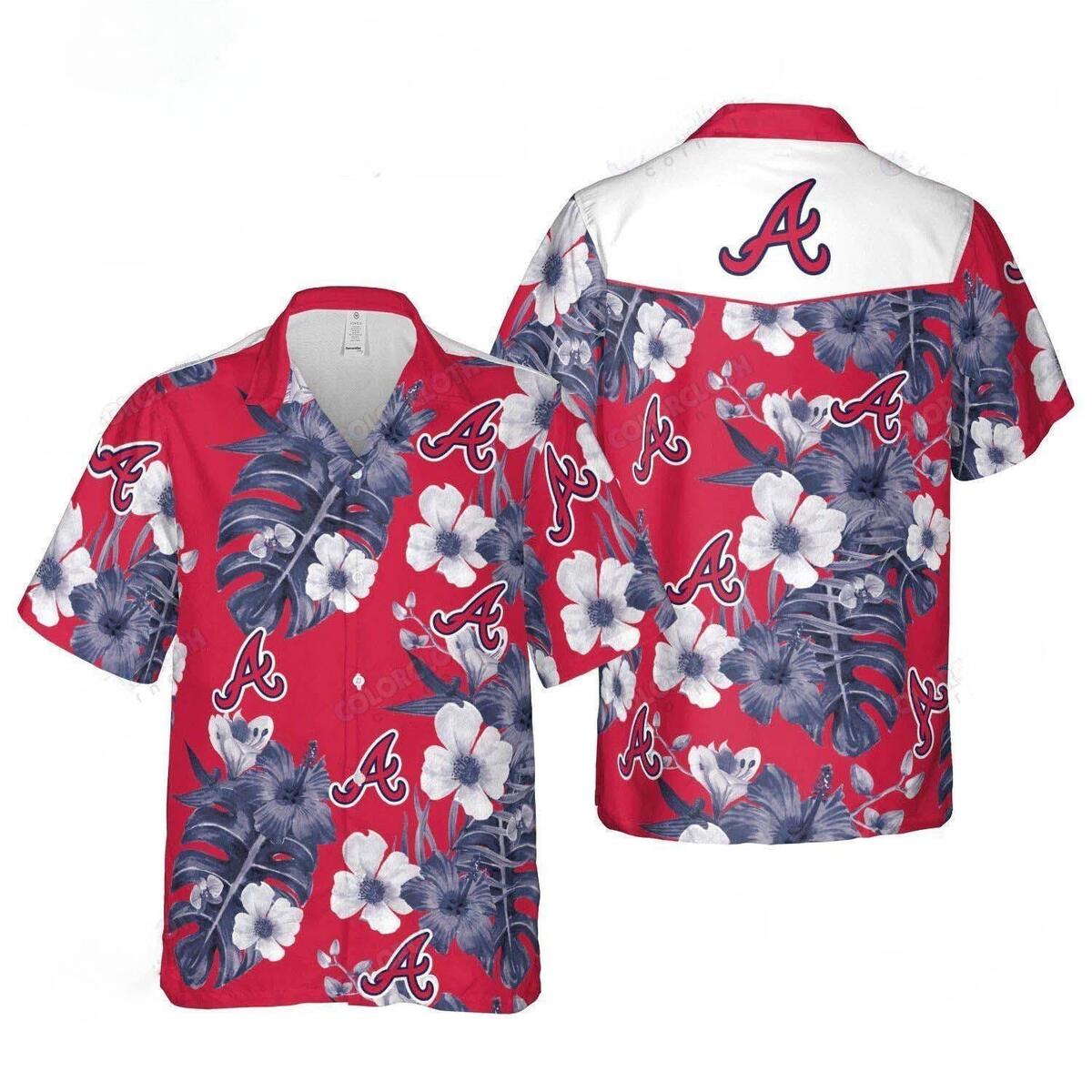 Aloha Atlanta Braves Hawaiian Shirt Tropical Practical Beach Gift