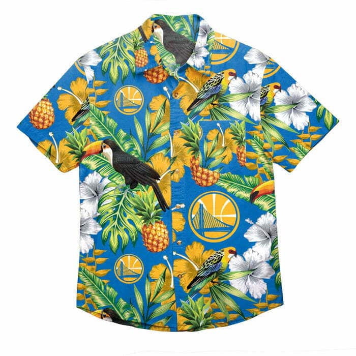 Aloha Golden State Warriors Hawaiian Shirt Tropical Plant Beach Lovers Gift