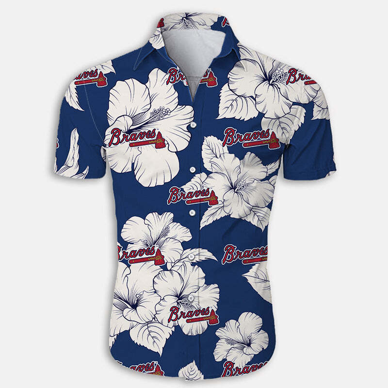 Aloha Atlanta Braves Hawaiian Shirt Tropical Floral All Over Print Beach Lovers Gifts