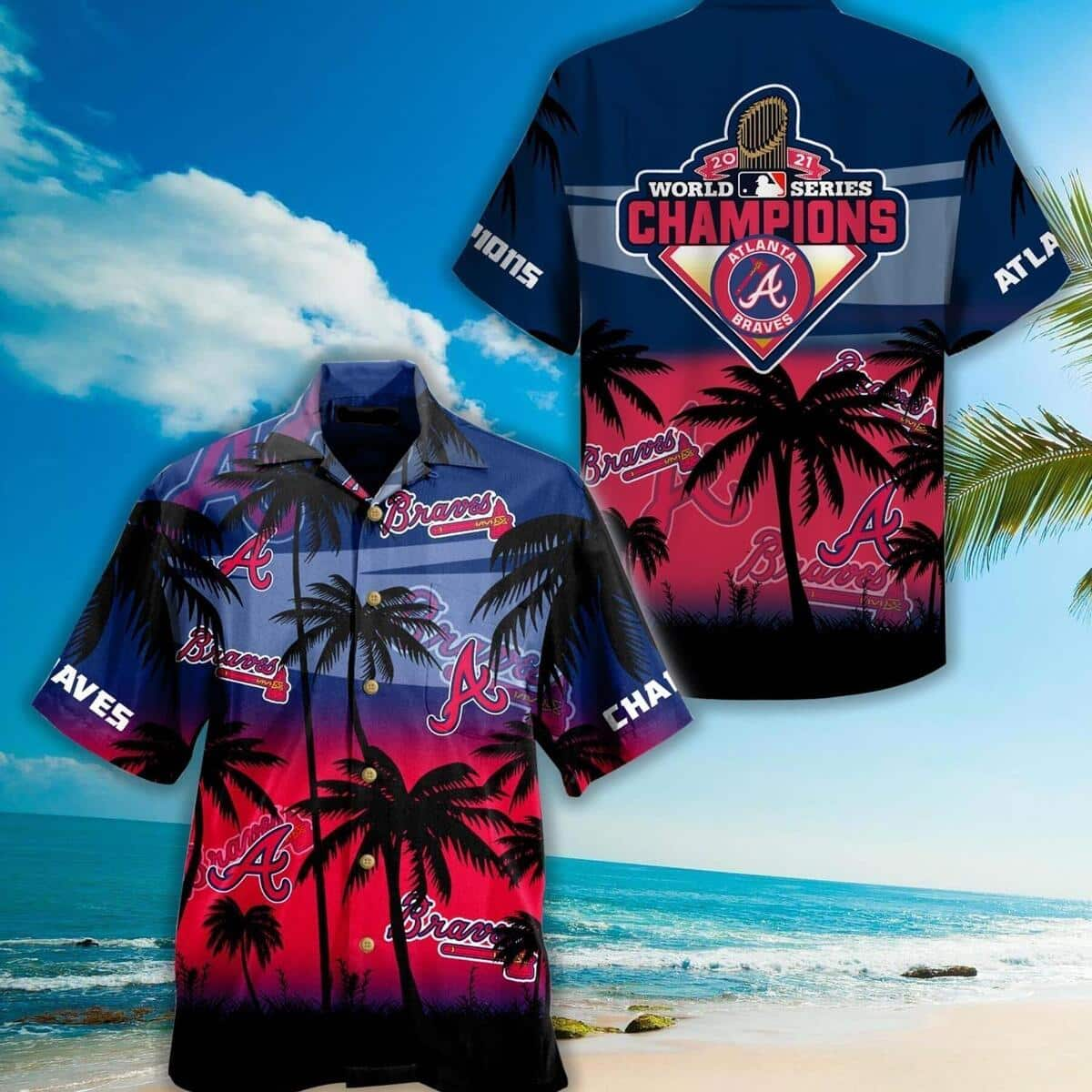 Atlanta Braves Hawaiian Shirt Champions Beach Gift For Sports Fans