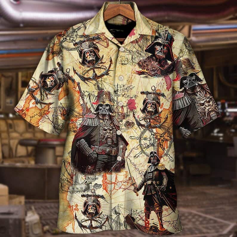 Vintage Darth Vader Pirates Hawaiian Shirt Star Wars Gift For Friend Vintage Darth Vader Pirates Hawaiian Shirt Star Wars Gift For Friend