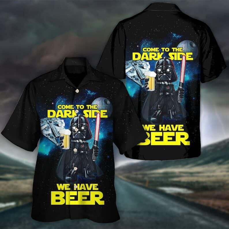 Black Darth Vader Hawaiian Shirt Star Wars Come To The Dark Side We Have Beer Gift For Family Black Darth Vader Hawaiian Shirt Star Wars Come To The Dark Side We Have Beer Gift For Family