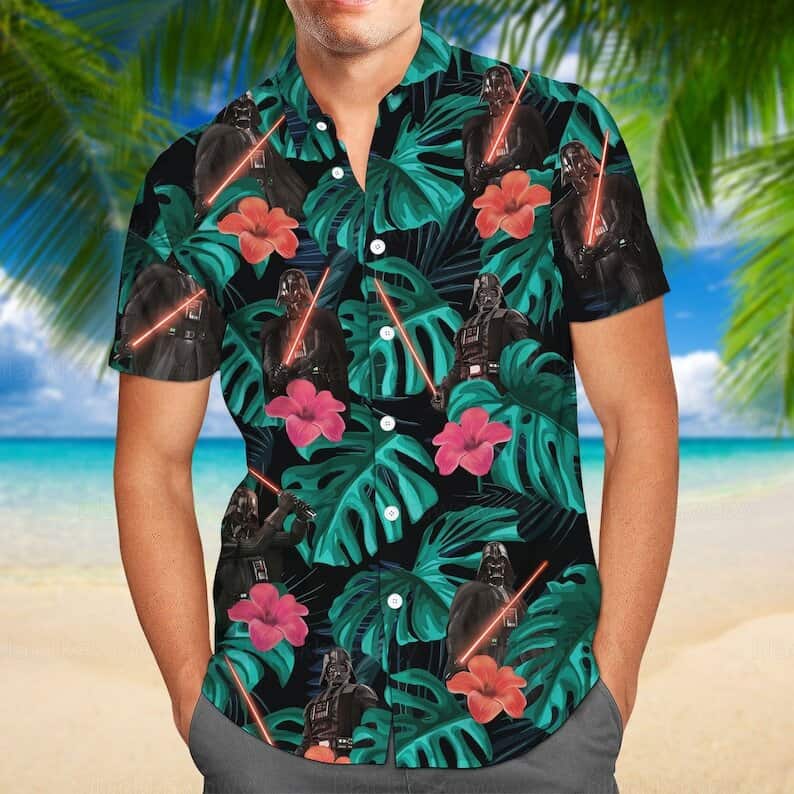 Aloha Star Wars Darth Vader Hawaiian Shirt Palm Leaves Gift For Him Aloha Star Wars Darth Vader Hawaiian Shirt Palm Leaves Gift For Him