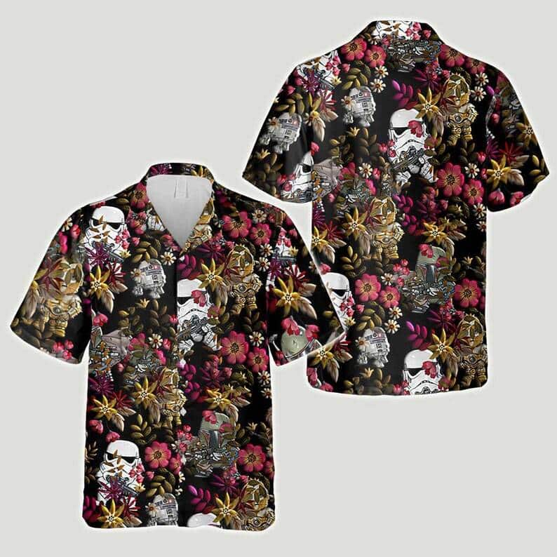Aloha Star Wars Hawaiian Shirt Tropical Flowers Pattern Beach Gift For Friend Aloha Star Wars Hawaiian Shirt Tropical Flowers Pattern Beach Gift For Friend