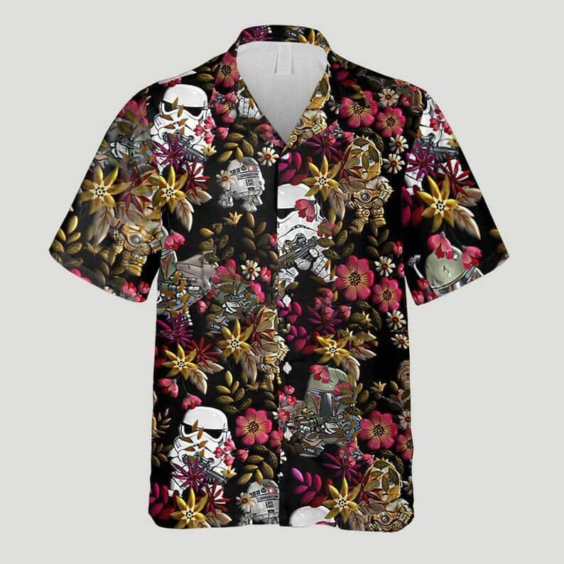 Aloha Star Wars Hawaiian Shirt Tropical Flowers Pattern Beach Gift For Friend Aloha Star Wars Hawaiian Shirt Tropical Flowers Pattern Beach Gift For Friend