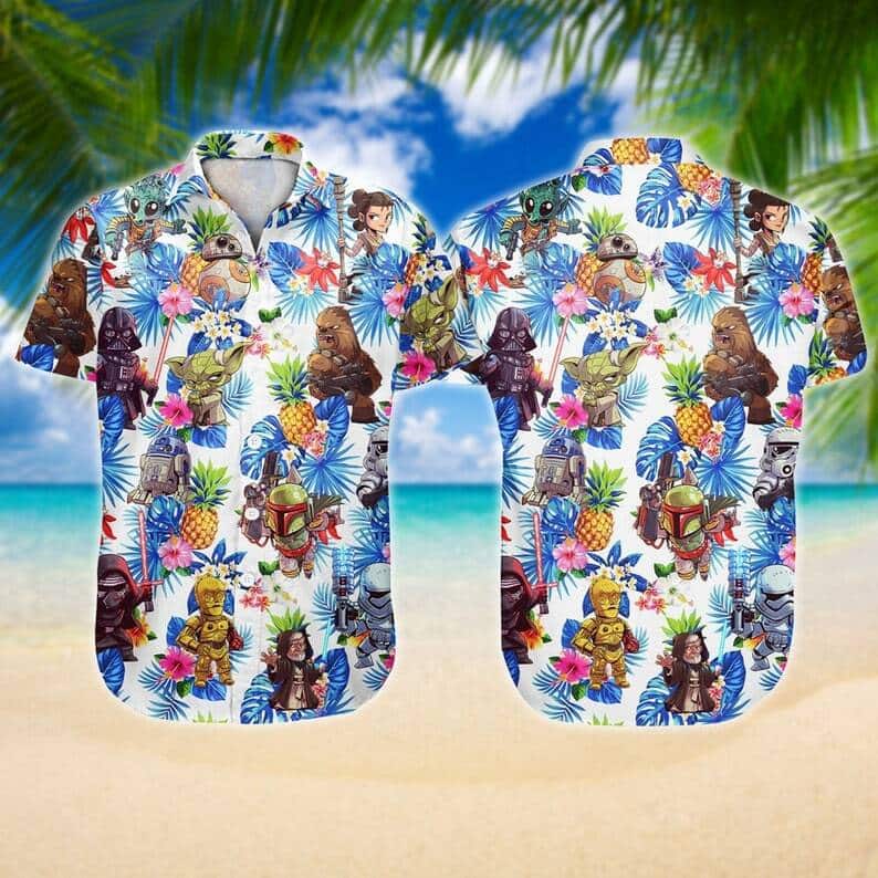 Aloha Darth Vader Yoda R2 - D2 Star Wars Hawaiian Shirt Tropical Pattern Summer Beach Gift Aloha Darth Vader Yoda R2 - D2 Star Wars Hawaiian Shirt Tropical Pattern Summer Beach Gift