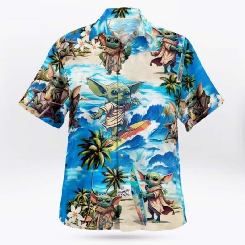 Aloha Beach Yoda Star Wars Surfing Hawaiian Shirt Gift For Him Aloha Beach Yoda Star Wars Surfing Hawaiian Shirt Gift For Him