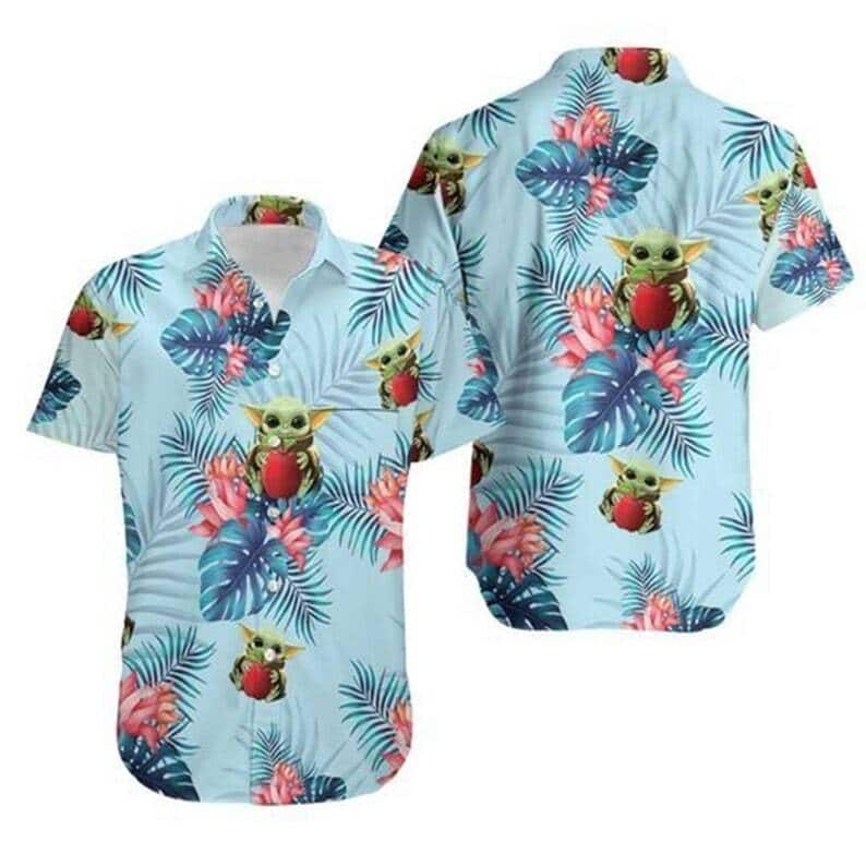 Tropical Aloha Baby Yoda Star Wars Hawaiian Shirt Beach Gift For Mandalorian Fans Tropical Aloha Baby Yoda Star Wars Hawaiian Shirt Beach Gift For Mandalorian Fans