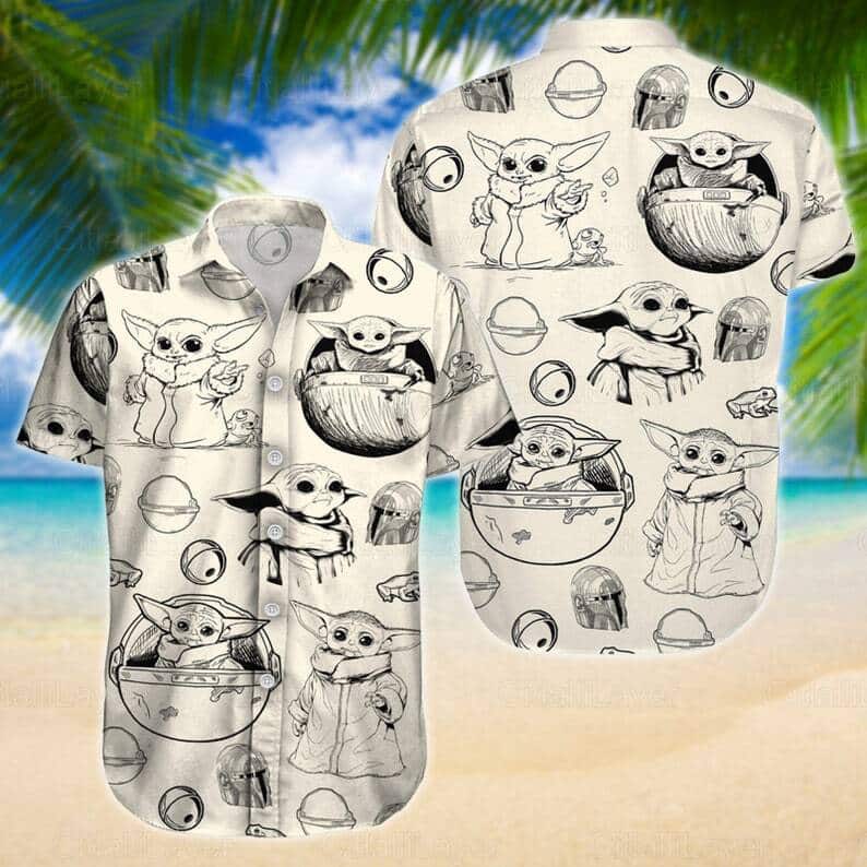 Aloha Baby Yoda Star Wars Hawaiian Shirt Gift For Mandalorian Fans Aloha Baby Yoda Star Wars Hawaiian Shirt Gift For Mandalorian Fans