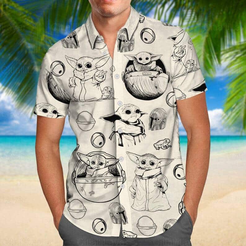 Aloha Baby Yoda Star Wars Hawaiian Shirt Gift For Mandalorian Fans Aloha Baby Yoda Star Wars Hawaiian Shirt Gift For Mandalorian Fans