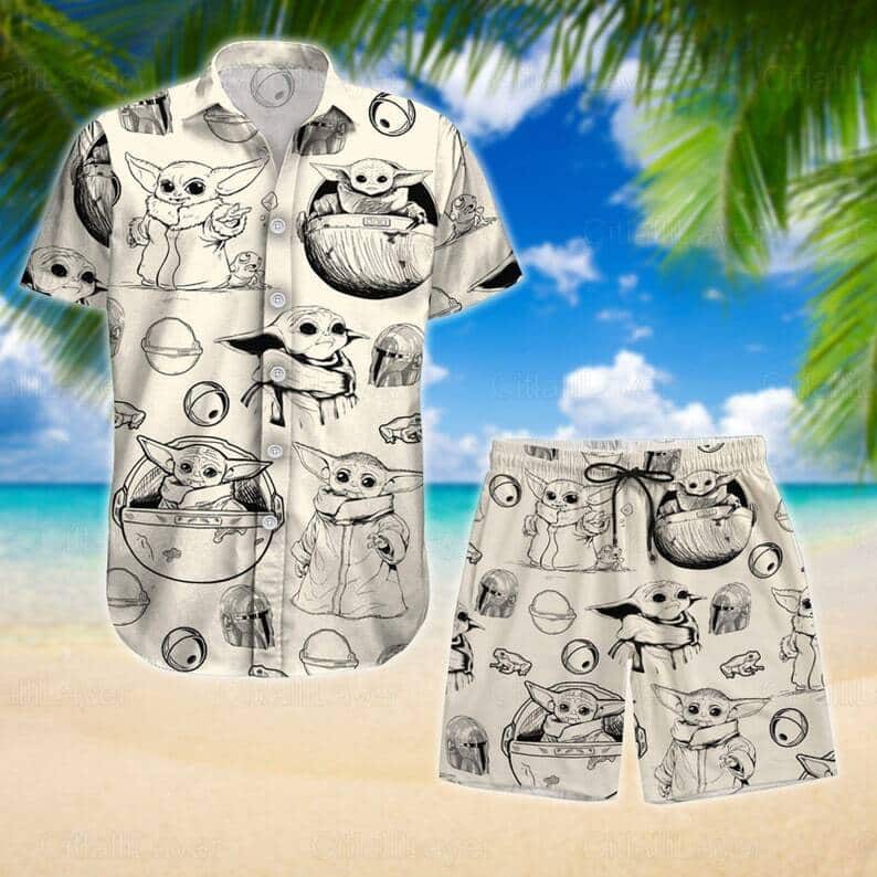 Aloha Baby Yoda Star Wars Hawaiian Shirt Gift For Mandalorian Fans Aloha Baby Yoda Star Wars Hawaiian Shirt Gift For Mandalorian Fans