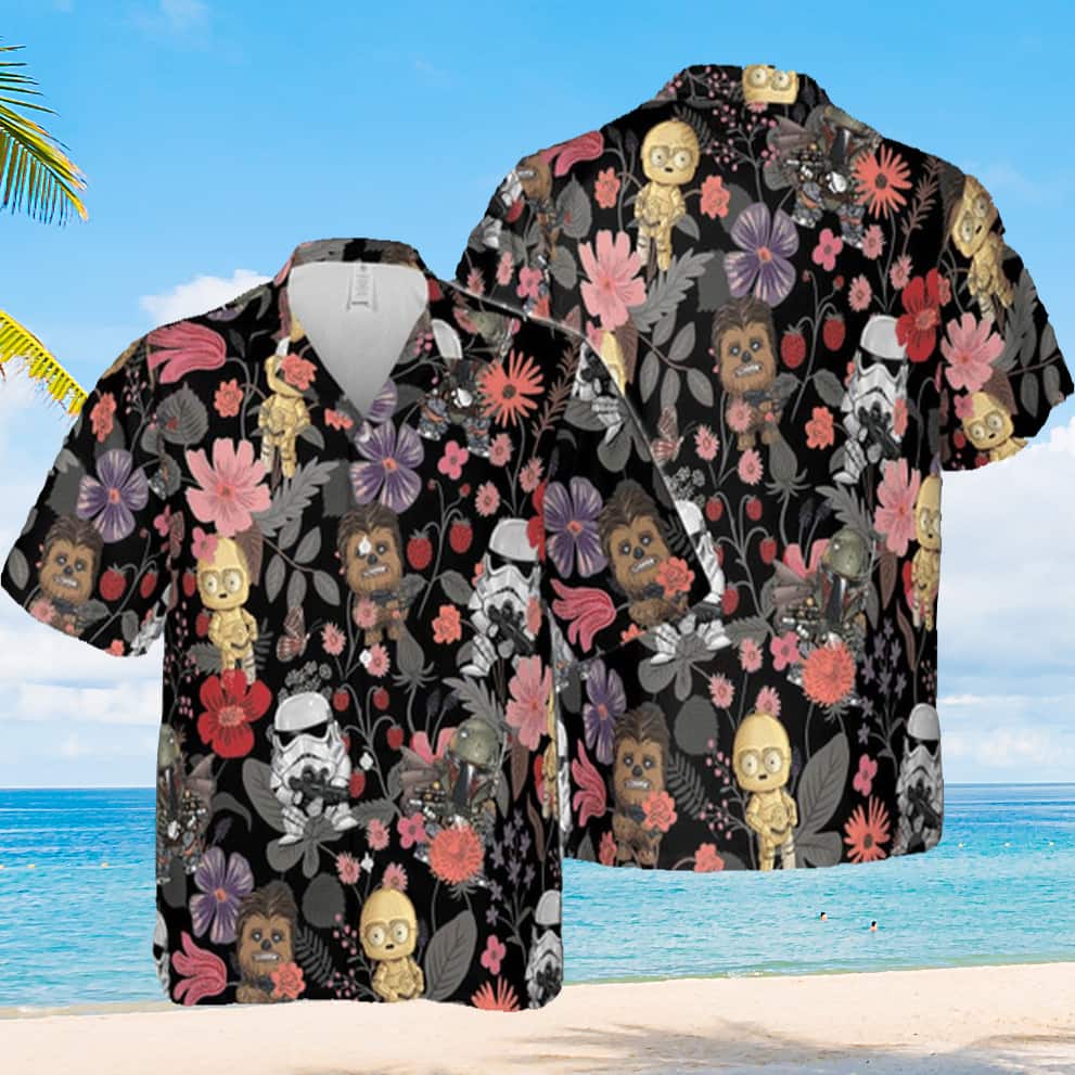 Tropical Aloha Trooper Star Wars Hawaiian Shirt Flower Pattern Gift For Beach Vacation Tropical Aloha Trooper Star Wars Hawaiian Shirt Flower Pattern Gift For Beach Vacation