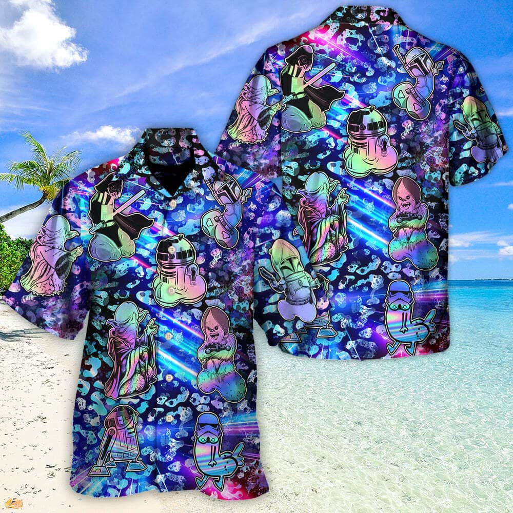 Funny Wishing You Much Hap-Pens Hawaiian Shirt Gift For Star Wars Fans Funny Wishing You Much Hap-Pens Hawaiian Shirt Gift For Star Wars Fans