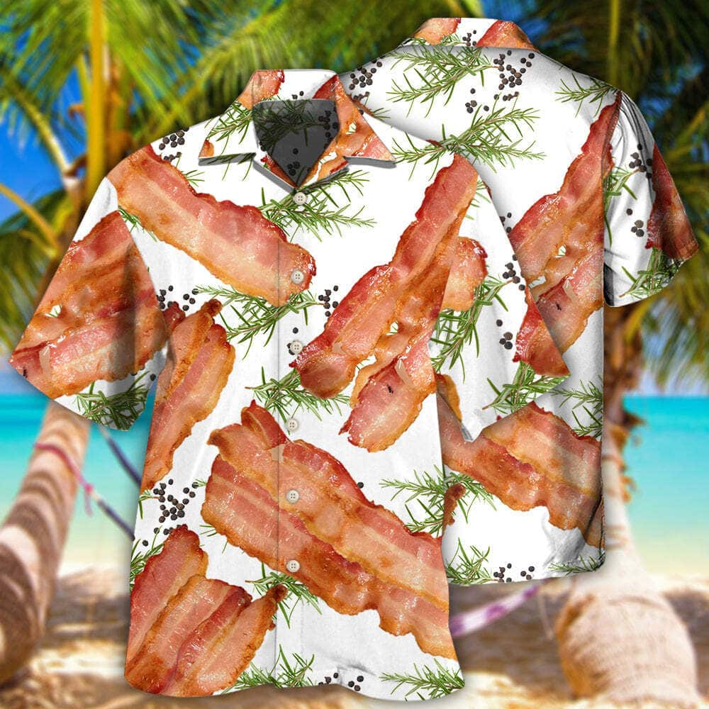 Food Bacon Funny Style Hawaiian Shirt Beach Gift For Best Friends