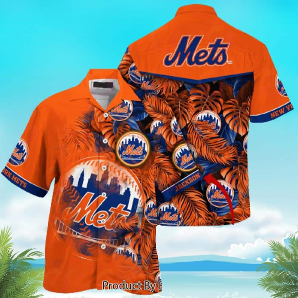 Aloha MLB New York Mets Hawaiian Shirt Palm Leaves Beach Gift For Dad