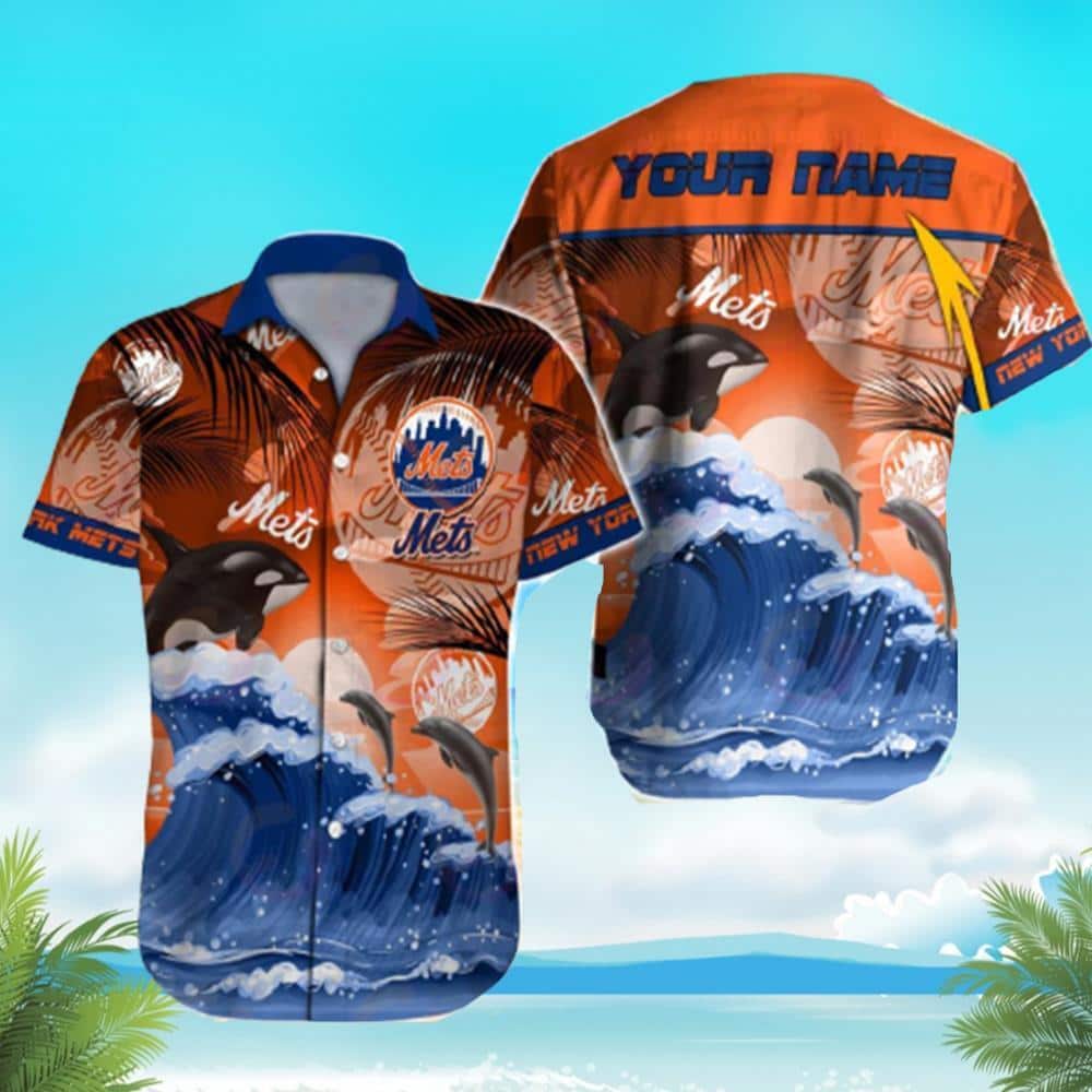 Stylish MLB New York Mets Hawaiian Shirt Custom Name Beach Gift For Him Stylish MLB New York Mets Hawaiian Shirt Custom Name Beach Gift For Him