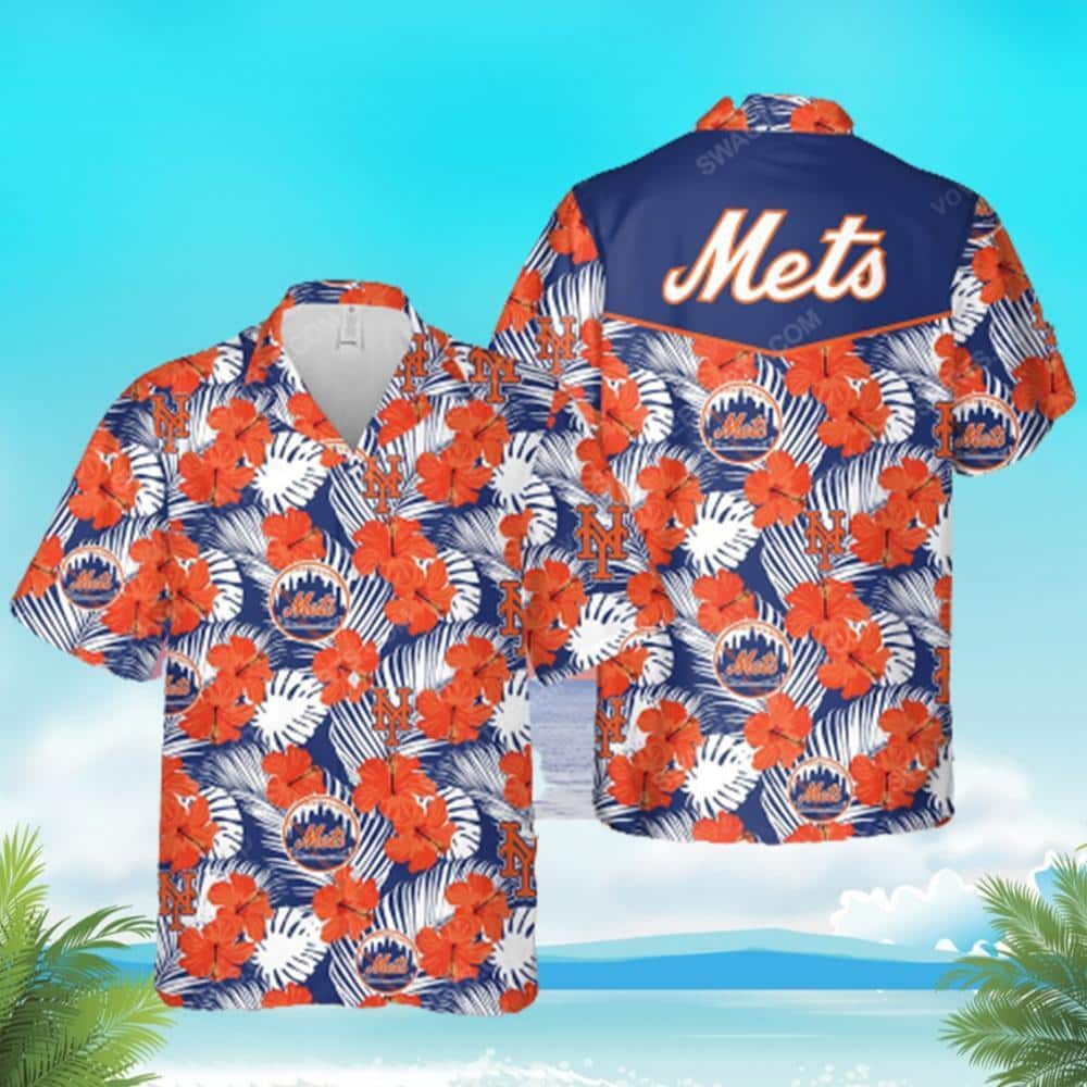Aloha MLB New York Mets Hawaiian Shirt Hibiscus Flowers Beach Gift For Him Aloha MLB New York Mets Hawaiian Shirt Hibiscus Flowers Beach Gift For Him