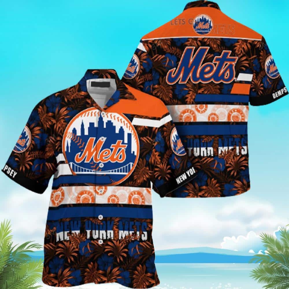 Aloha MLB New York Mets Hawaiian Shirt Tropical Palm Leaves Beach Gift For Dad Aloha MLB New York Mets Hawaiian Shirt Tropical Palm Leaves Beach Gift For Dad