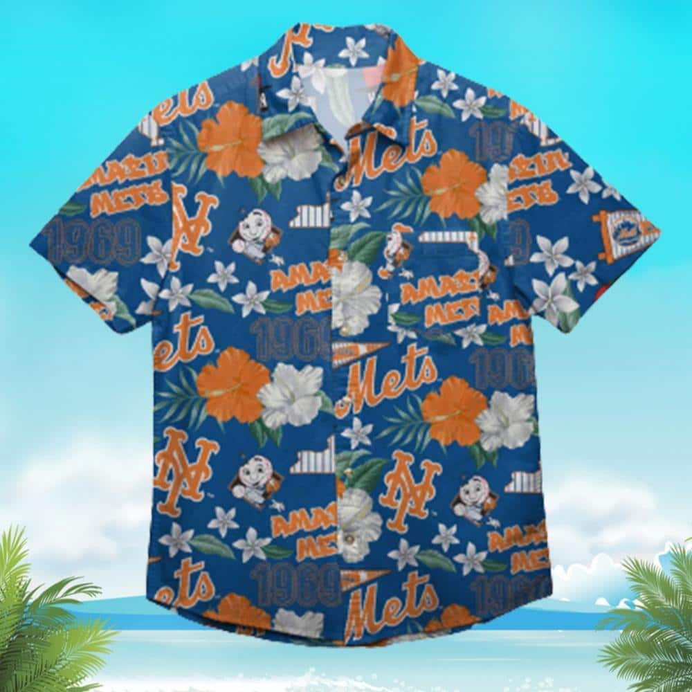 Aloha MLB New York Mets Hawaiian Shirt Hibiscus Flowers Beach Gift For Friend Aloha MLB New York Mets Hawaiian Shirt Hibiscus Flowers Beach Gift For Friend