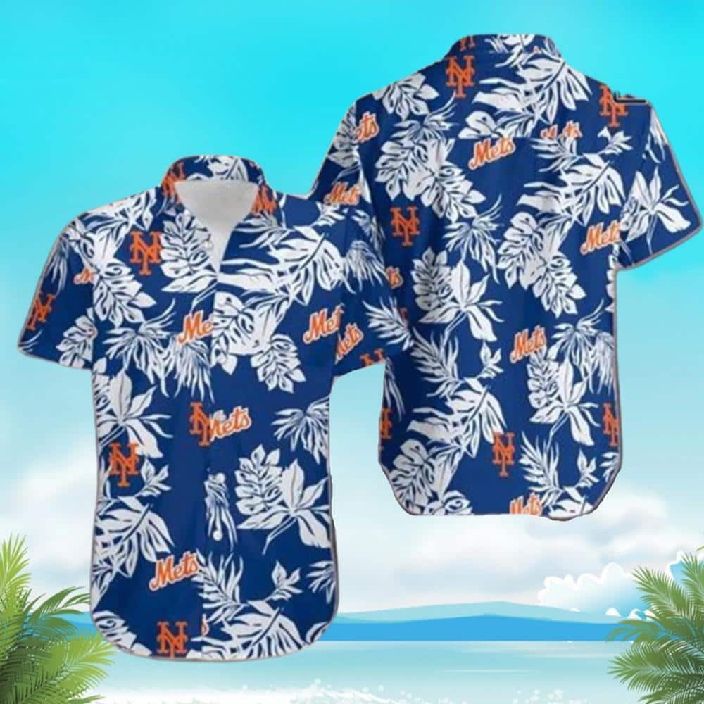 Aloha MLB New York Mets Hawaiian Shirt Palm Leaves Summer Beach Gift Aloha MLB New York Mets Hawaiian Shirt Palm Leaves Summer Beach Gift