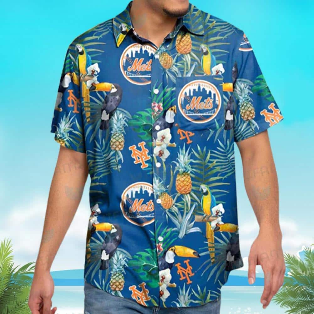 Aloha MLB New York Mets Hawaiian Shirt Toucan Pineapple Beach Gift For Dad Aloha MLB New York Mets Hawaiian Shirt Toucan Pineapple Beach Gift For Dad