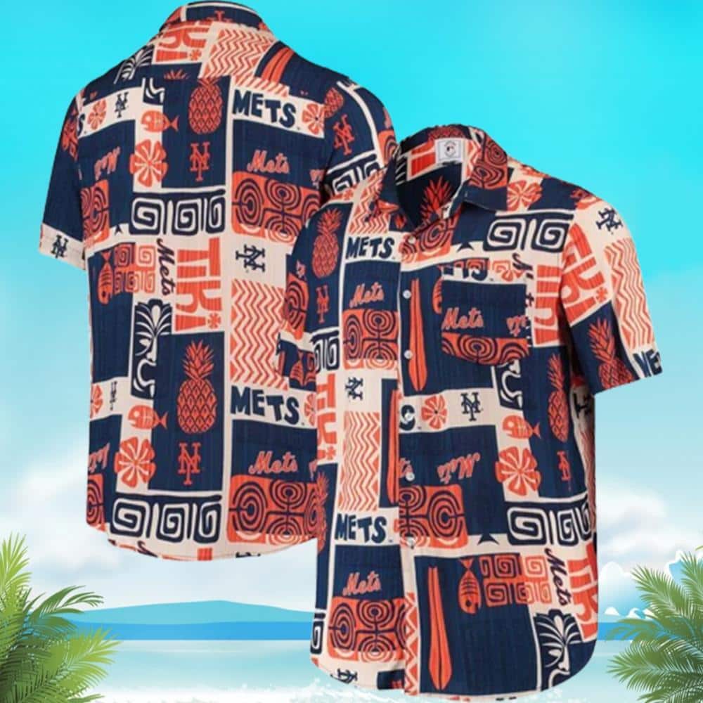 Vintage MLB New York Mets Hawaiian Shirt Beach Gift For Friend Vintage MLB New York Mets Hawaiian Shirt Beach Gift For Friend