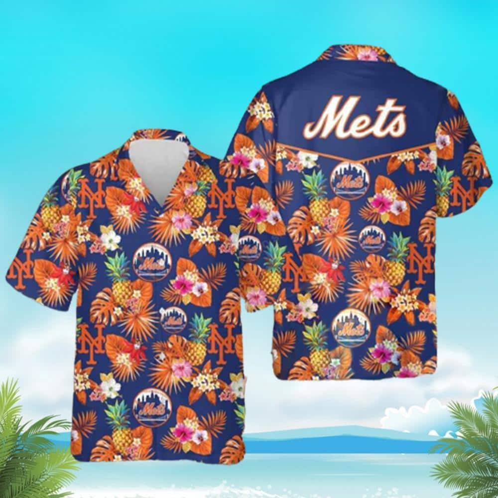 Aloha MLB New York Mets Hawaiian Shirt Pineapple Summer Gift Aloha MLB New York Mets Hawaiian Shirt Pineapple Summer Gift