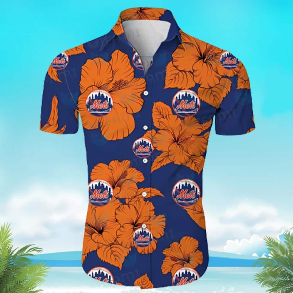 Aloha MLB New York Mets Hawaiian Shirt Orange Hibiscus Gift For Summer Trip Aloha MLB New York Mets Hawaiian Shirt Orange Hibiscus Gift For Summer Trip