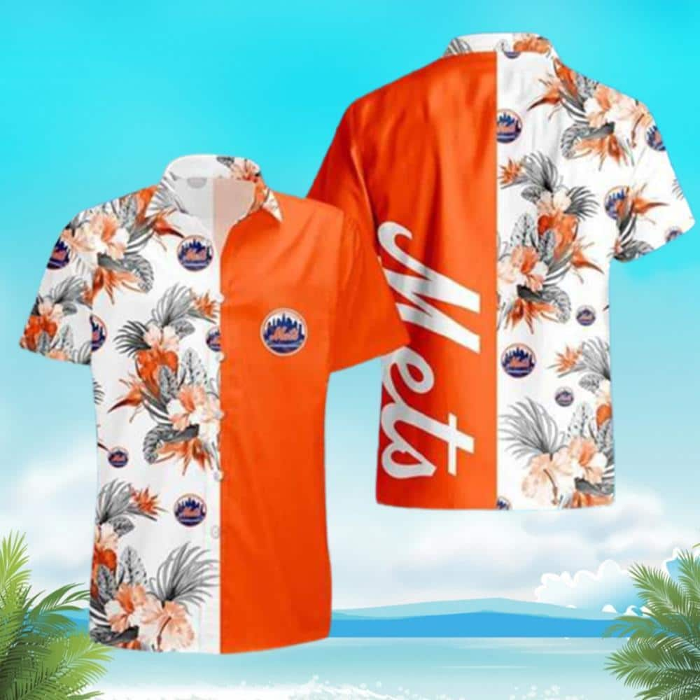 Awesome MLB New York Mets Hawaiian Shirt Tropical Flower Gift For Beach Lovers