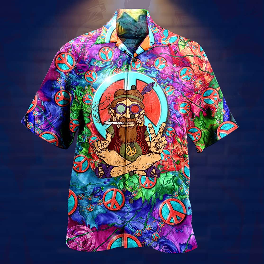Colorful Funny Hawaiian Shirt Peace Life Gift For Beach Vacation Colorful Funny Hawaiian Shirt Peace Life Gift For Beach Vacation