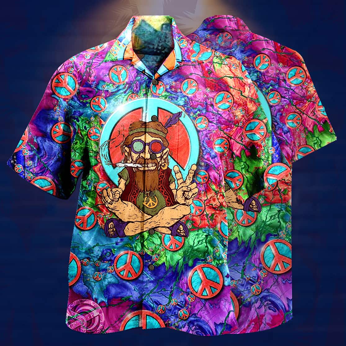 Colorful Funny Hawaiian Shirt Peace Life Gift For Beach Vacation Colorful Funny Hawaiian Shirt Peace Life Gift For Beach Vacation