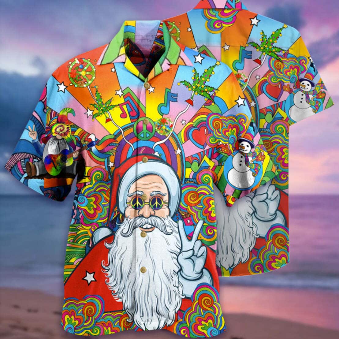 Christmas Funny Hawaiian Shirt Santa Claus Gift For Beach Lovers Christmas Funny Hawaiian Shirt Santa Claus Gift For Beach Lovers