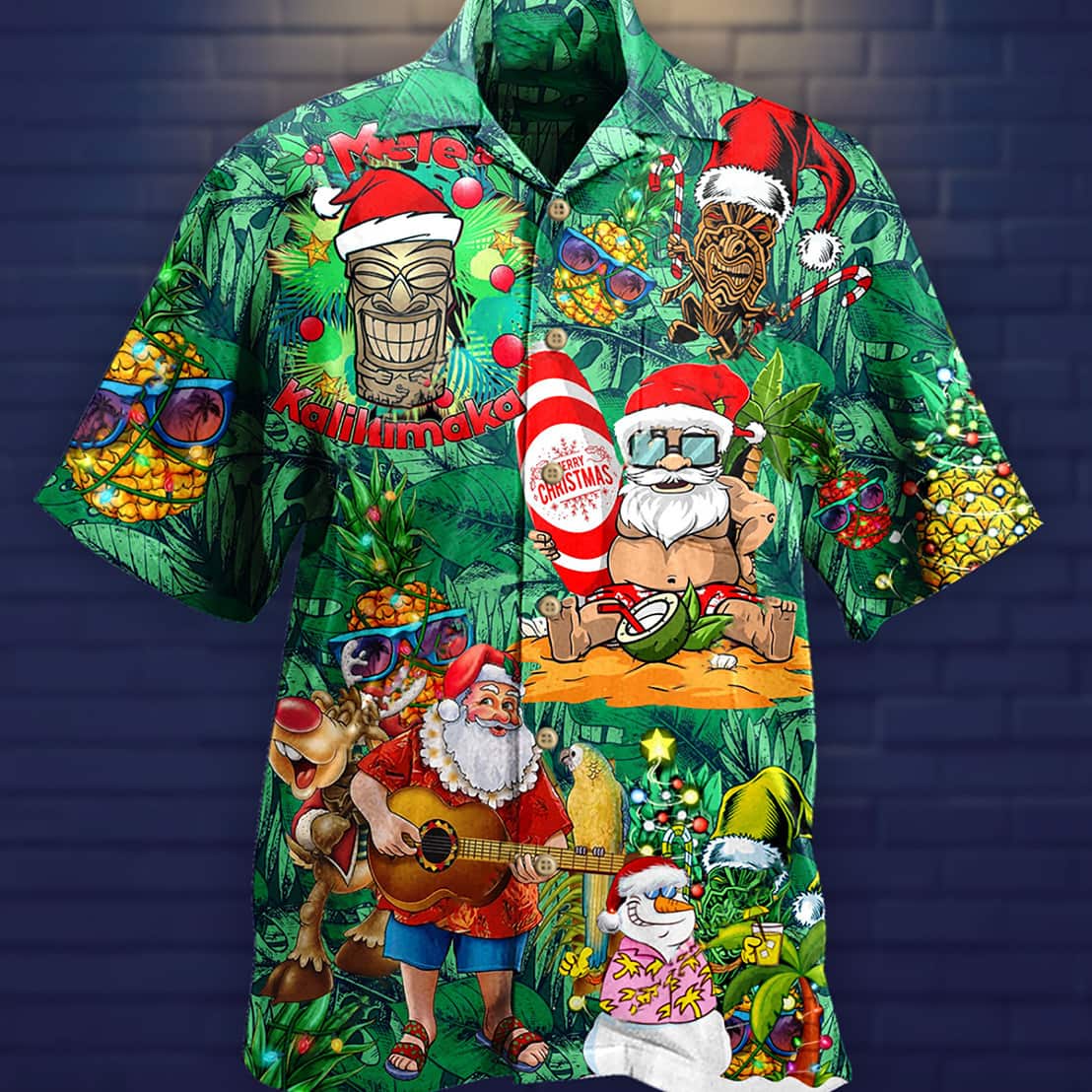 Christmas Funny Hawaiian Shirt Cool Santa Gift For Beach Lovers Christmas Funny Hawaiian Shirt Cool Santa Gift For Beach Lovers