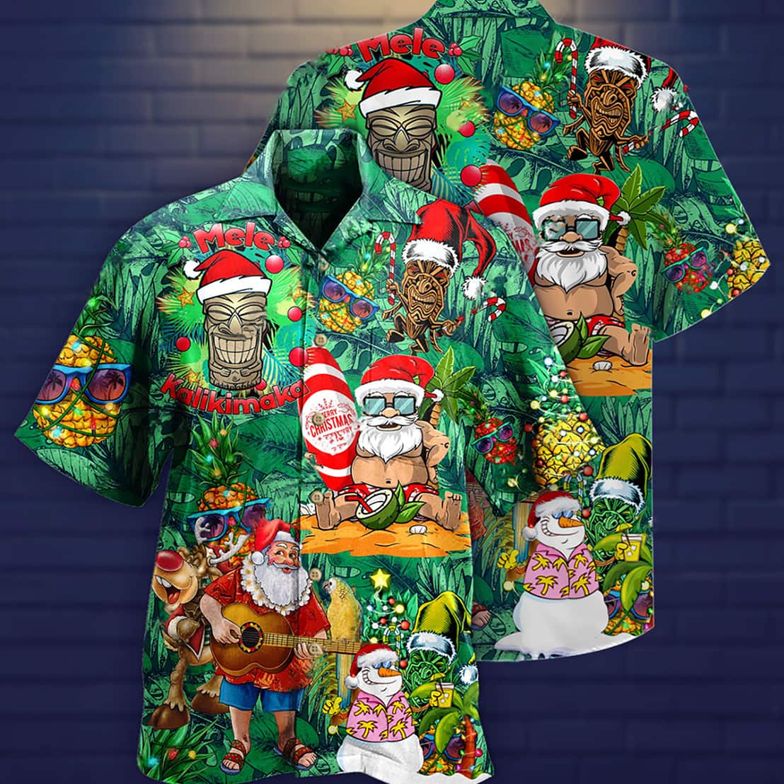 Christmas Funny Hawaiian Shirt Cool Santa Gift For Beach Lovers Christmas Funny Hawaiian Shirt Cool Santa Gift For Beach Lovers