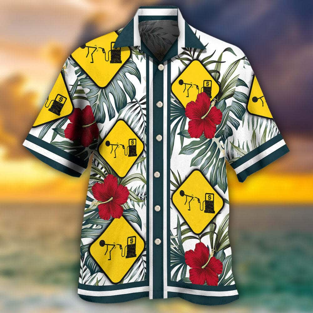Aloha Funny Hawaiian Shirt Gas Pump Tropical Palm Leaves Summer Gift Aloha Funny Hawaiian Shirt Gas Pump Tropical Palm Leaves Summer Gift