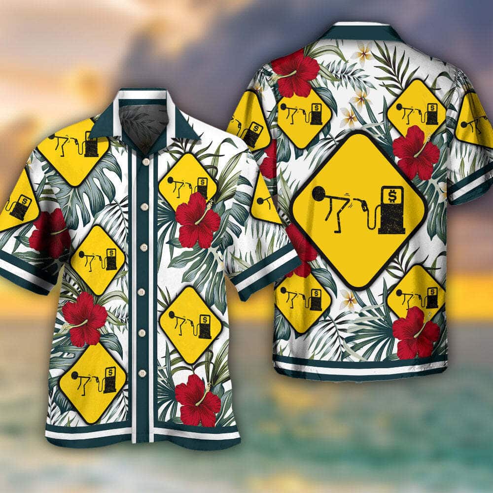 Aloha Funny Hawaiian Shirt Gas Pump Tropical Palm Leaves Summer Gift Aloha Funny Hawaiian Shirt Gas Pump Tropical Palm Leaves Summer Gift