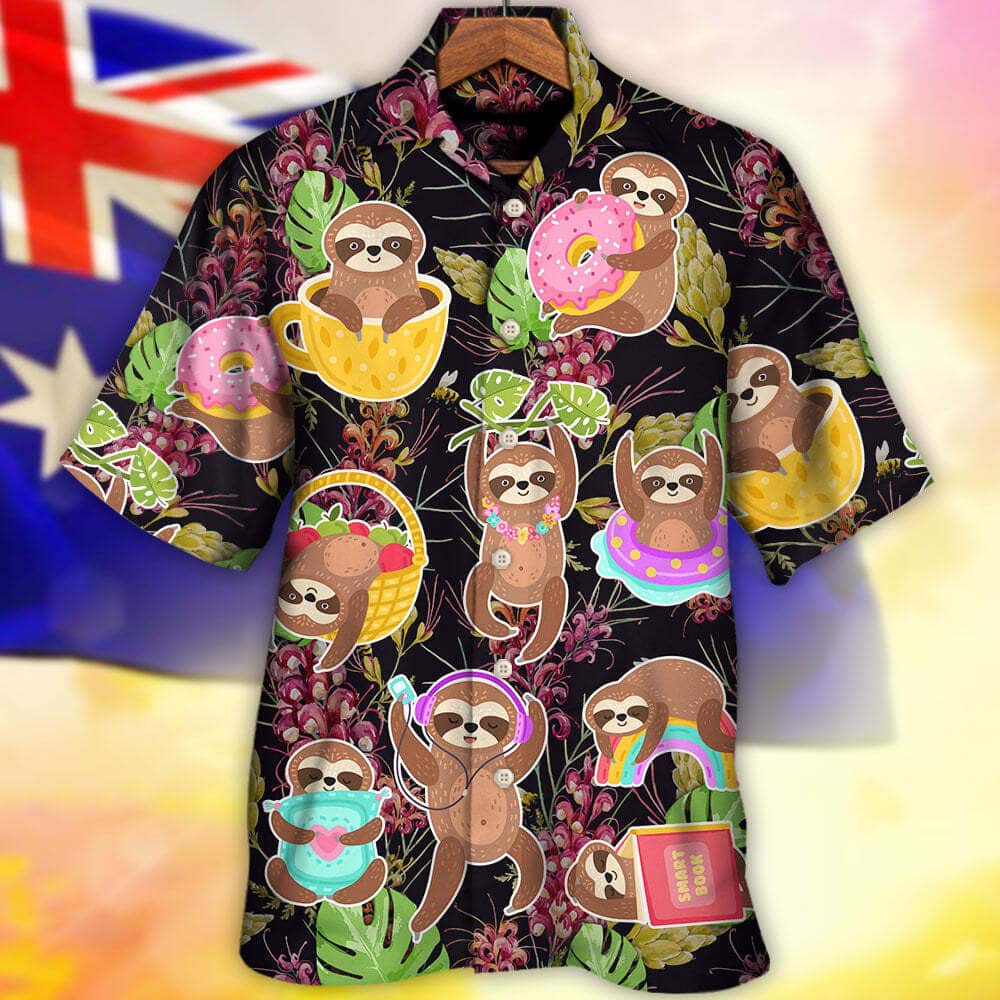 Animal Funny Hawaiian Shirt Sloth Practical Beach Gift For Him Animal Funny Hawaiian Shirt Sloth Practical Beach Gift For Him