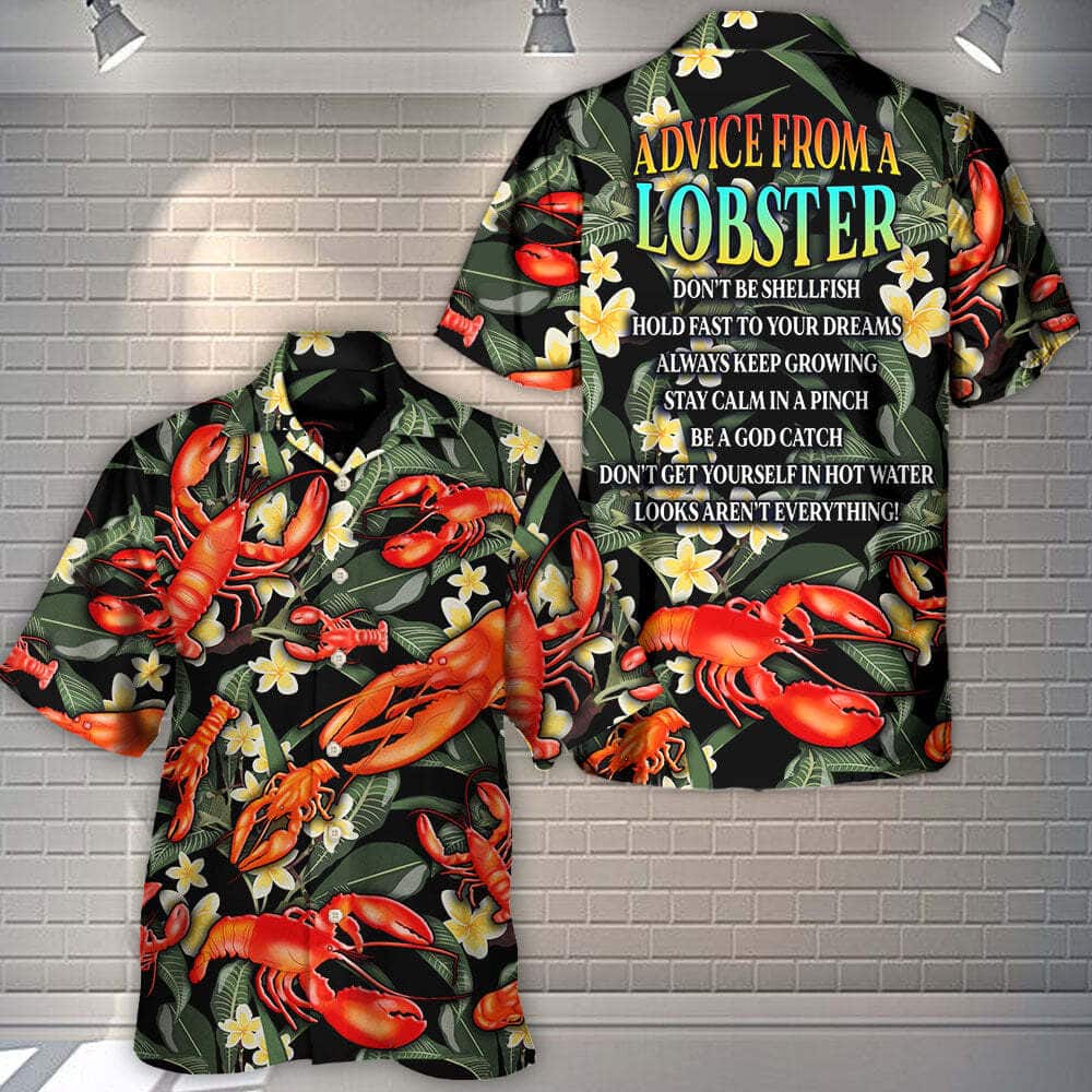 Quote Funny Hawaiian Shirt Advice From A Lobster Gift For Beach Holiday Quote Funny Hawaiian Shirt Advice From A Lobster Gift For Beach Holiday