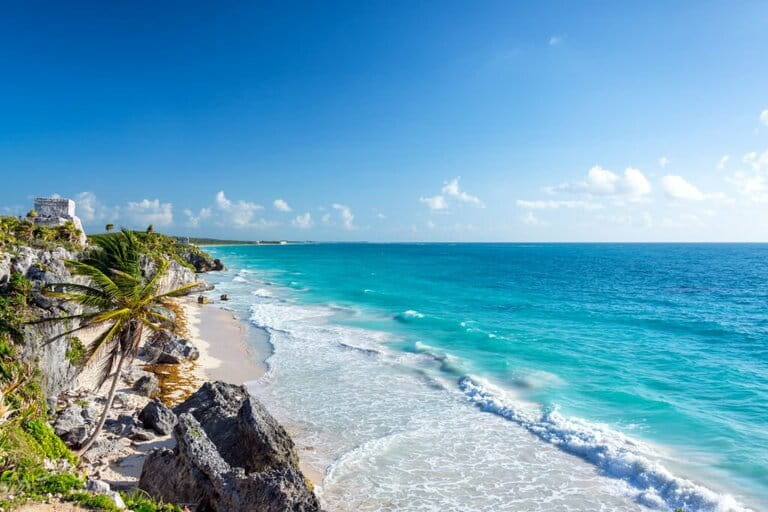 Tulum Ruins and the Caribbean Wide Angle Tulum Ruins and the Caribbean Wide Angle
